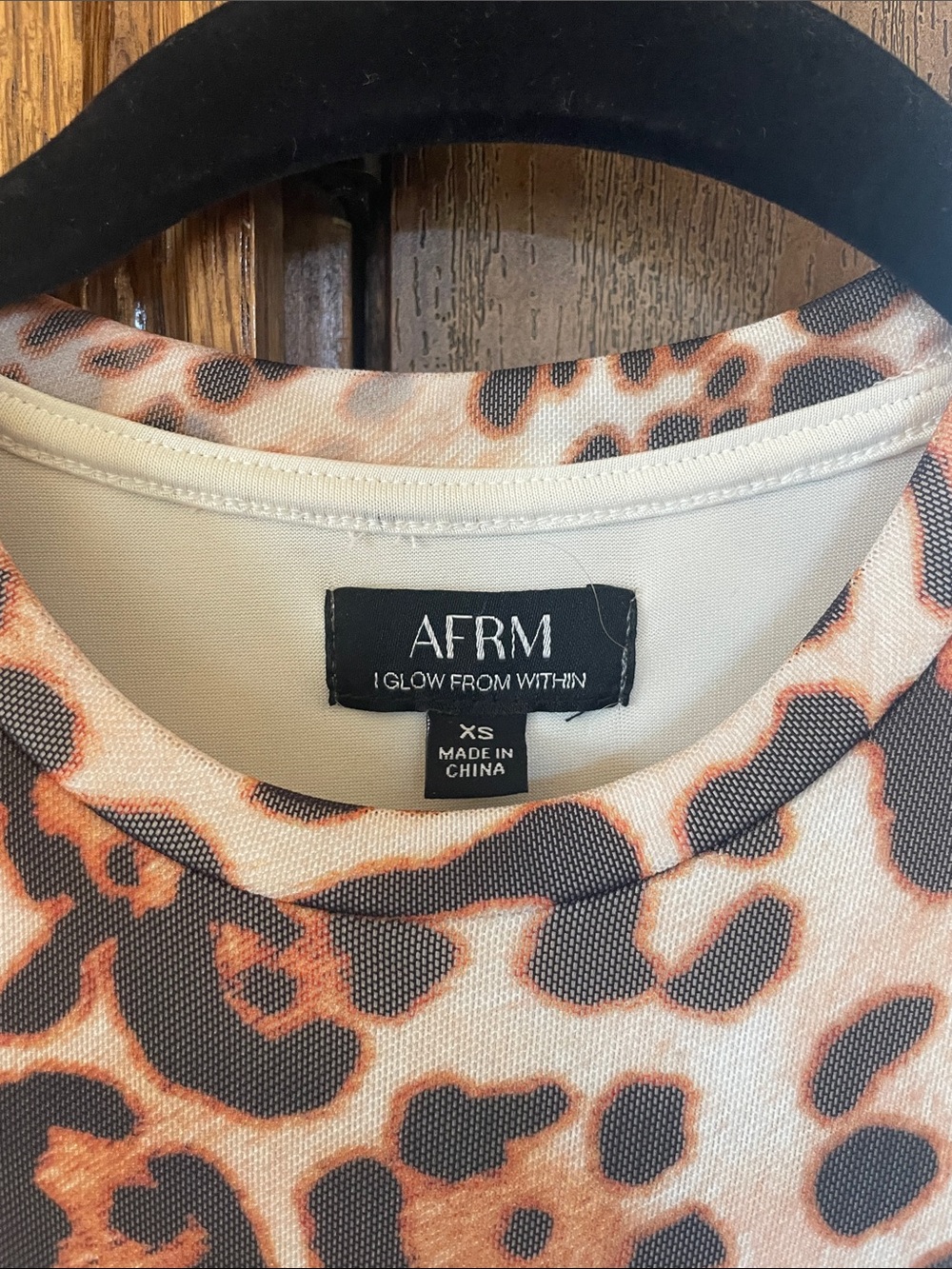 AFRM Leopard Print Maxi Dress with Pink Floral Panel - Picture 2 of 3